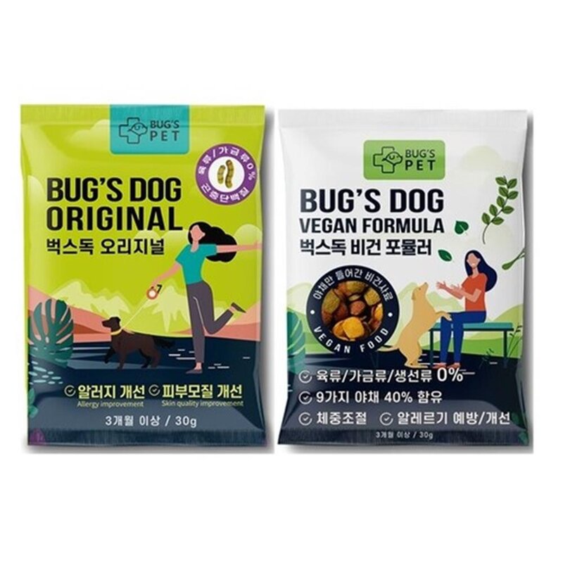 소포장 여행용 고소한 곤충단백질 애견사료 30g 강아지 개사료, 1개