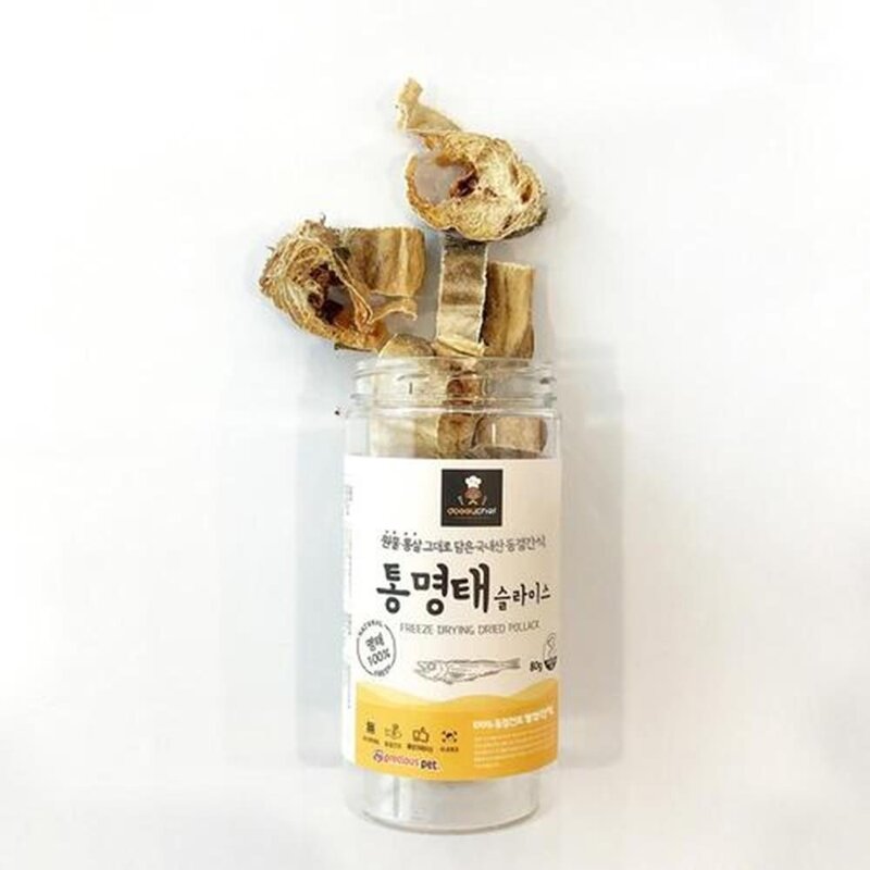 건강한 동결건조 강아지 간식 통살 명태 동결건조간식 애견간식, 1개, 80g