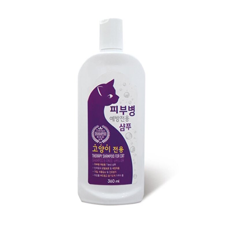건조한 피부 고양이 각질 비듬 관리 샴푸 360ml 애완용 애묘용 고양이목욕, 1개