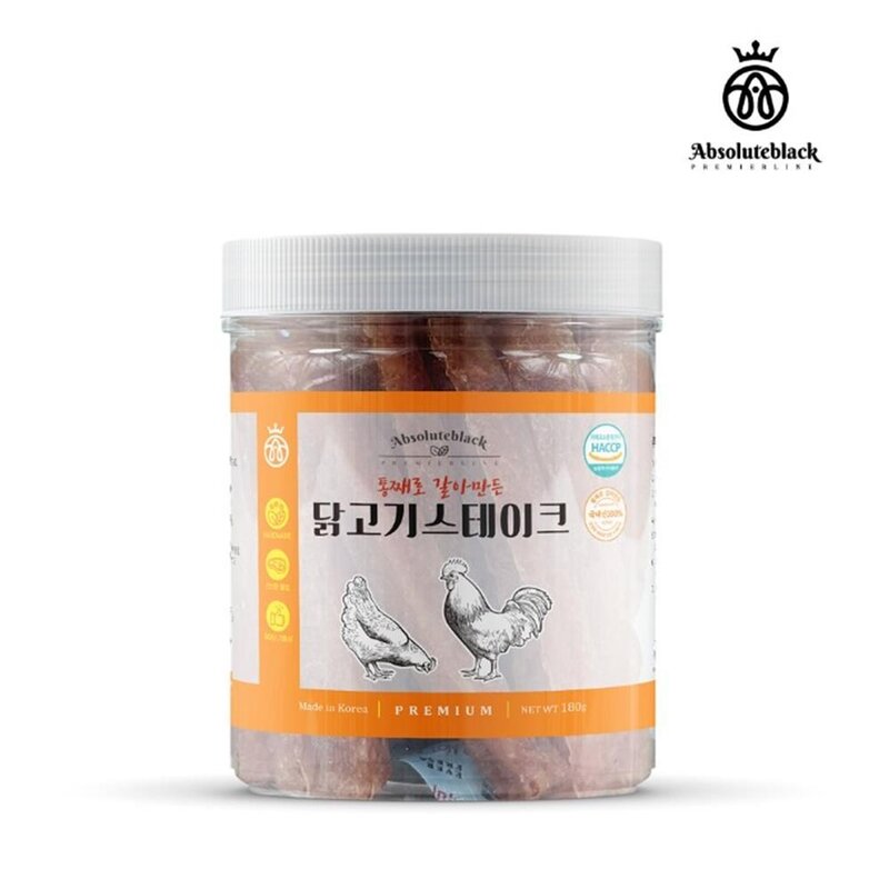 강아지 육포 수제 간식 치킨 스테이크 180g 2EA 배변훈련간식 교육용 훈련, 2개