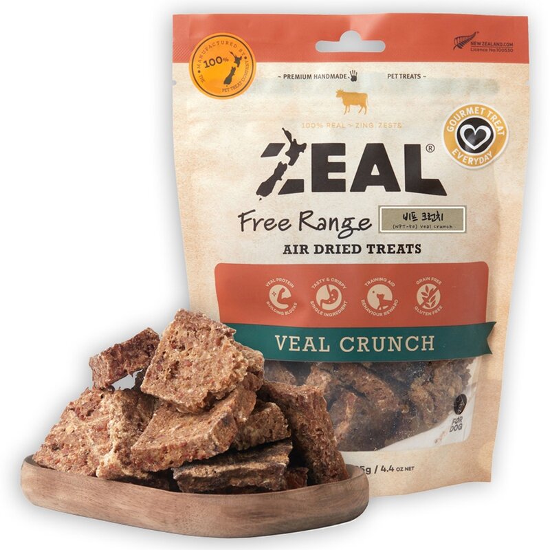 질 ZEAL 뉴질랜드산 강아지 수제간식, 소고기크런치, 125g, 1개