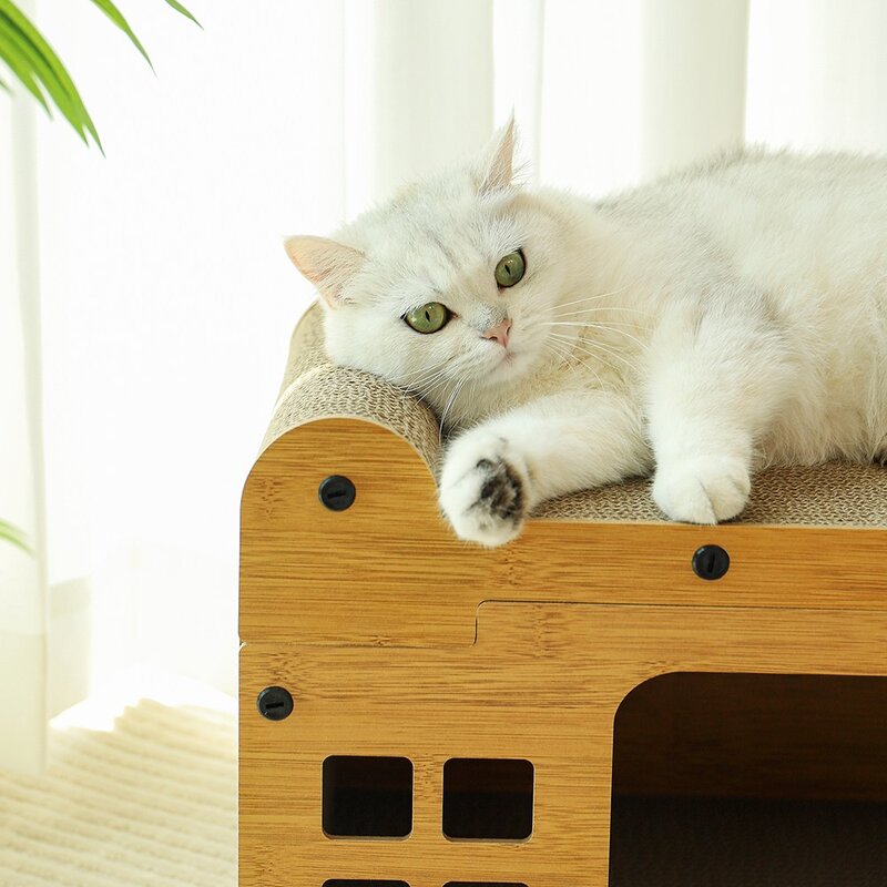 심콩펫 고양이 멀티박스 숨숨집 대형 스크래쳐, 1개, 혼합색상