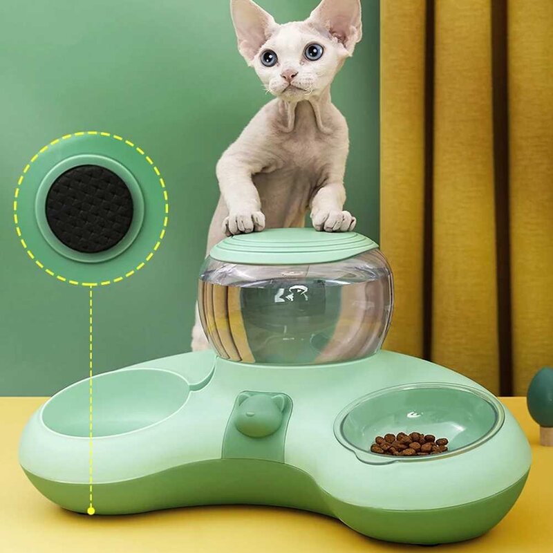 자동 고양이 대형견자동급식기 물 미끄럼 방지 접시 그릇 14L 2 in 1, Pink, CHINA, 1개