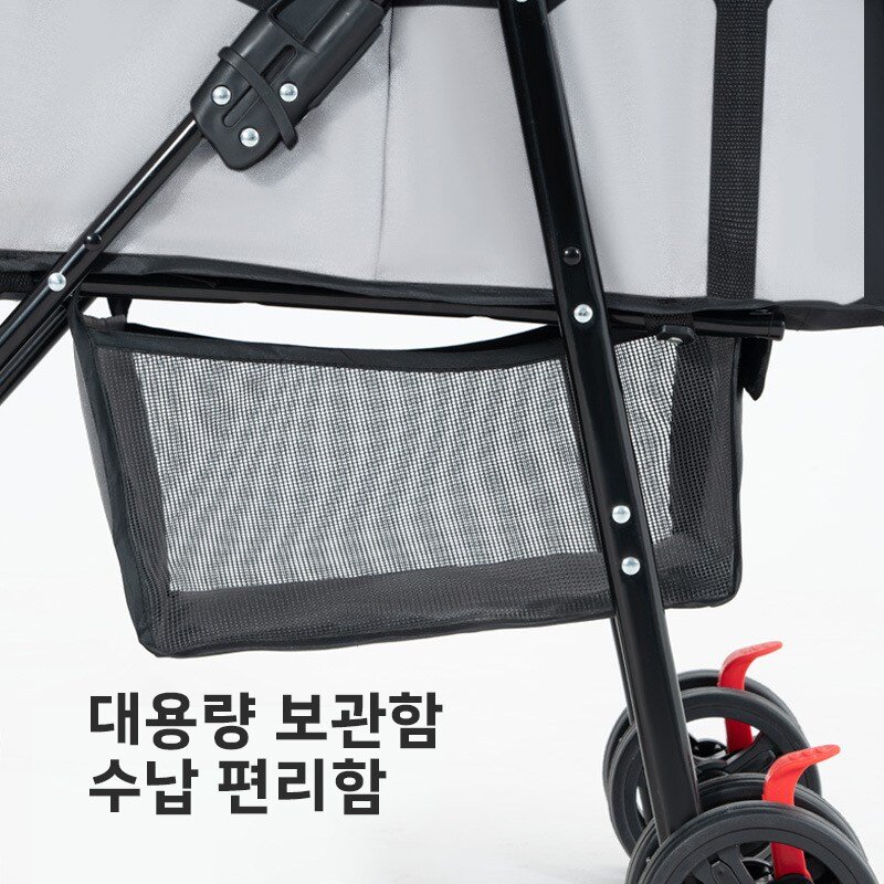 Anystar 폴딩 경량 일체형 강아지유모차, 블랙, 1개