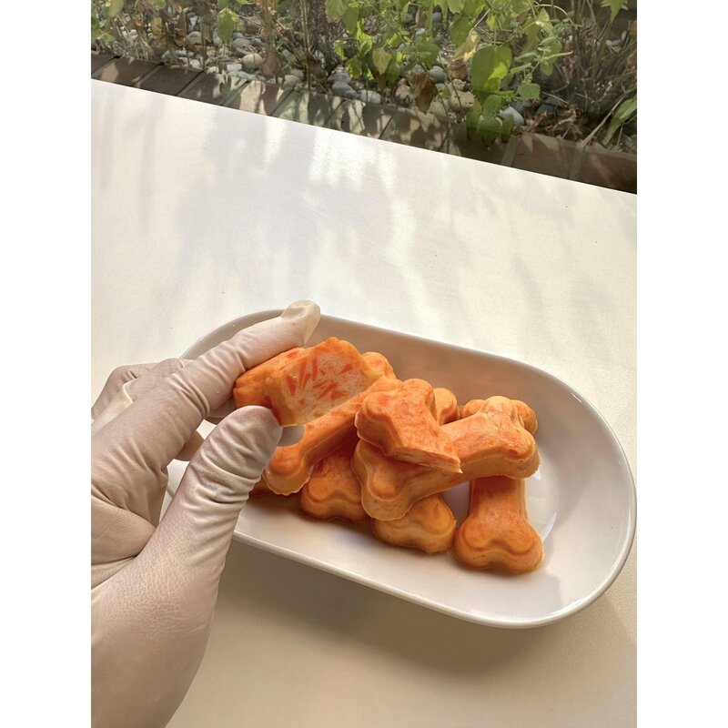 당근 블루베리 강아지간식 우유껌 시리얼 80g 칭찬간식 부드러운 우유껌, 1개