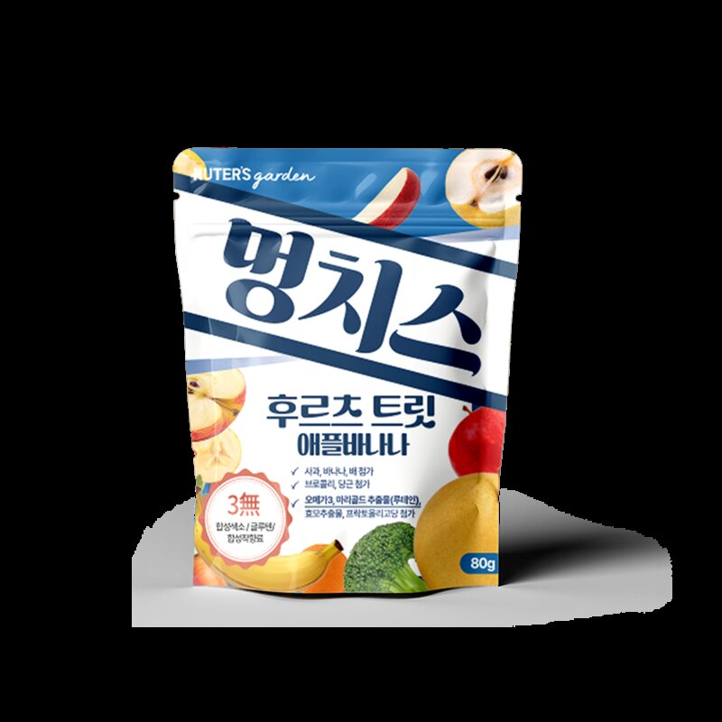 누터스가든 강아지 멍치스 후르츠트릿 베리 80g + 애플바나나 80g 세트, 베리, 애플바나나, 1세트