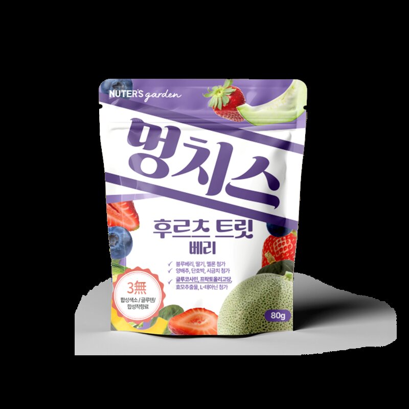 누터스가든 강아지 멍치스 후르츠트릿 베리 80g + 애플바나나 80g 세트, 베리, 애플바나나, 1세트