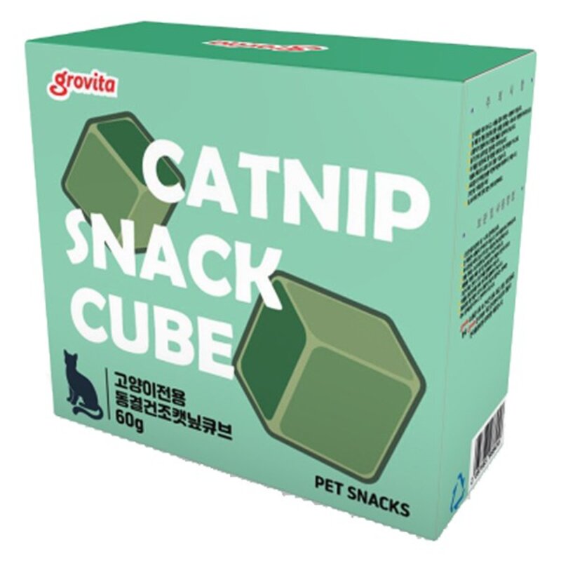 그로비타 고양이 캣닢간식 큐브 비스킷 스낵 30p, 캣닢, 60g, 1개