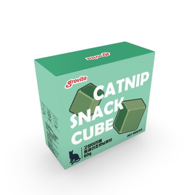 그로비타 고양이 캣닢간식 큐브 비스킷 스낵 30p, 캣닢, 60g, 1개