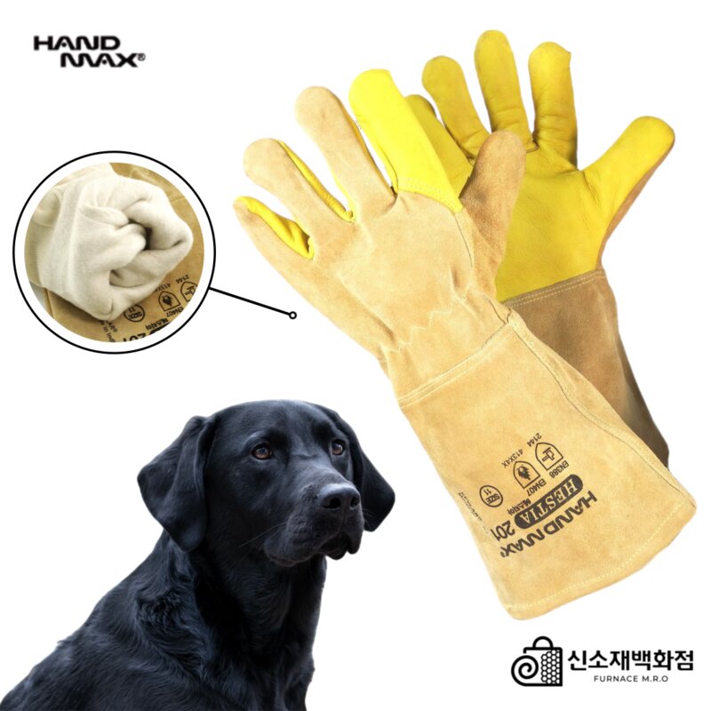 핸드맥스 헤스티아 물림방지 장갑 고양이 개 반려동물 핸들링 글러브 할큄 입질 훈련사, 1개