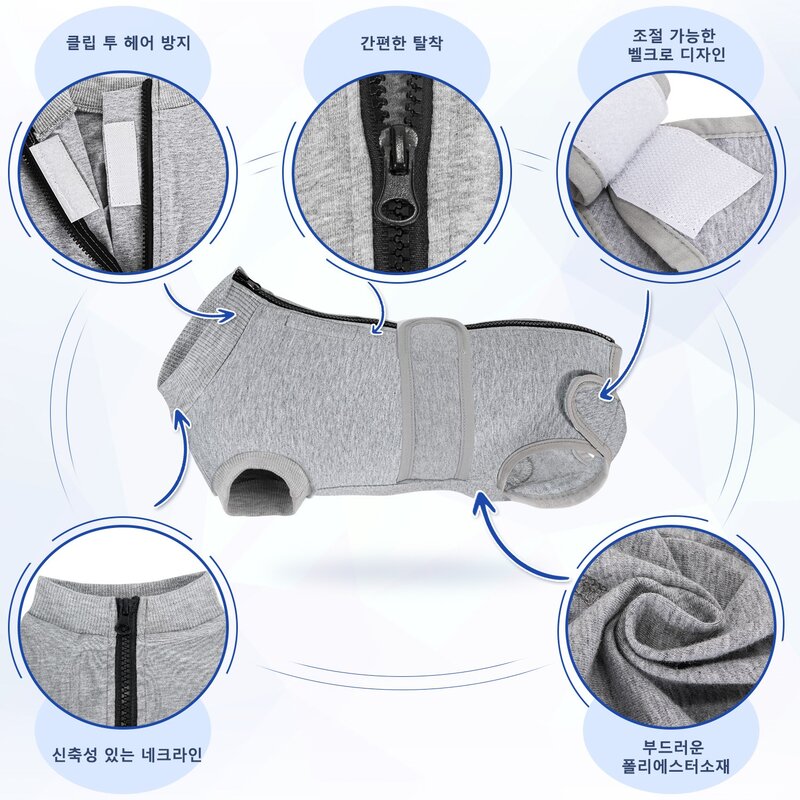 애완견 의류, 회색, 1개