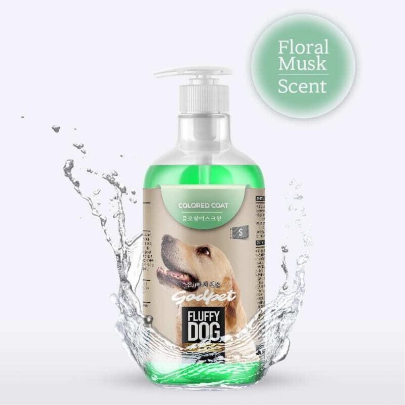 보습효과 유색견전용 머스크향 애견샴푸 750ml 노령견 목욕 강아지 털비누 노견 털샴푸 냄새제거 말티즈 펫샴푸 댕댕이, 1개