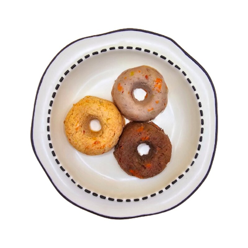 너한개나한개 테린 도넛3P 맛3 강아지간식 져키 식욕증진 저알러지 무첨가물 강아지과자 애견간식 수제간식, 3개, 50g, 오리안심