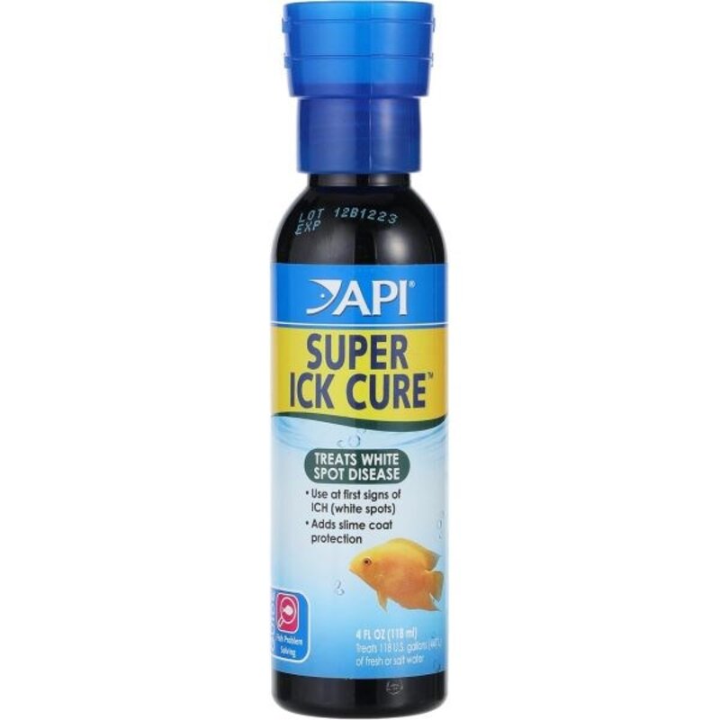 API 리퀴드 슈퍼 아이크 큐어 담수 및 소금물 생선 약품 16온스 병, 4-Ounce_Liquid | Medication, 1개
