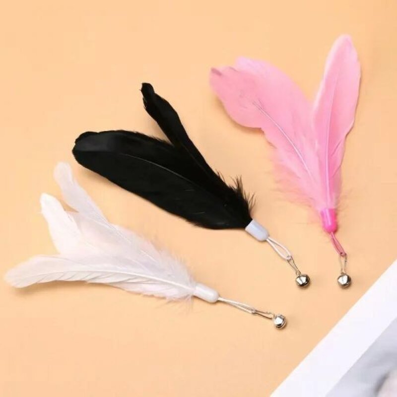 고양이 장난감 상호 작용 재미있는 깃털 지팡이 흡입 컵 공 교체 실내 새끼 운동용 종, 1pcs-Color Random, 1개