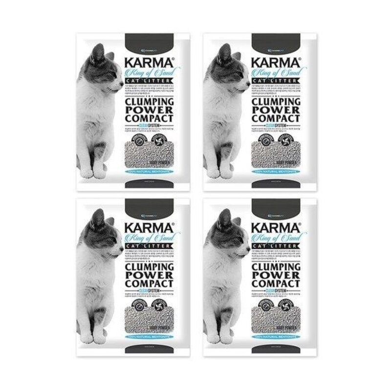 카르마 고양이모래 킹오브샌드 베이비파우더향 5L x 4, 4개