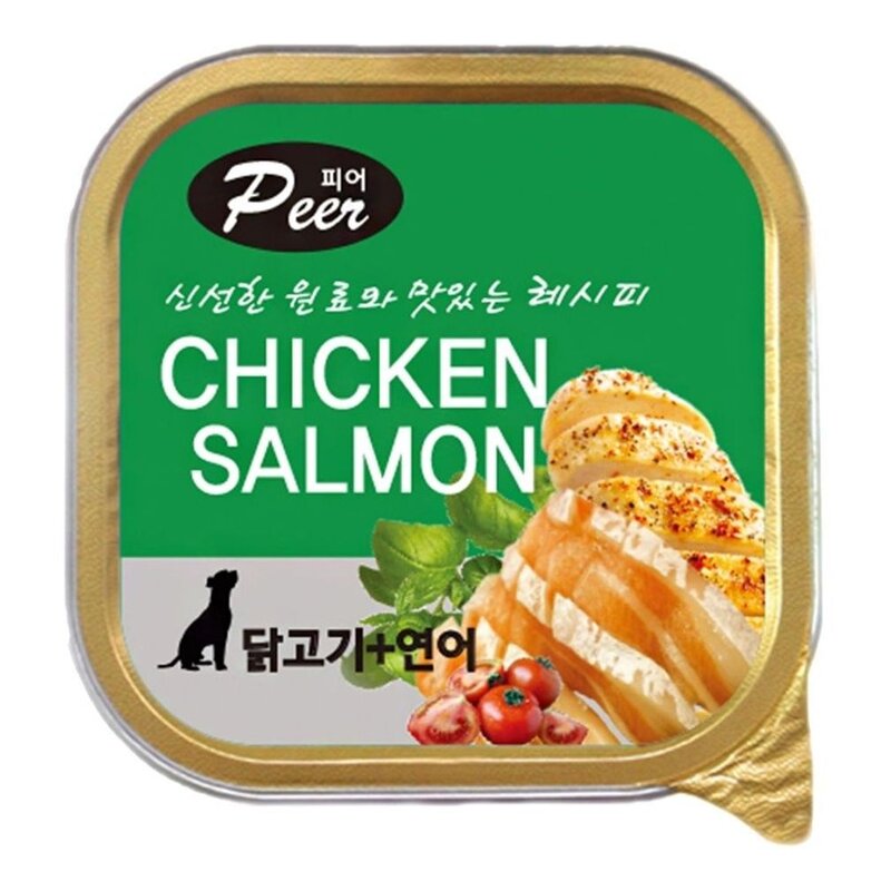 NPABC-850-A-반려동물 사각캔 닭고기+연어 100g, 1개