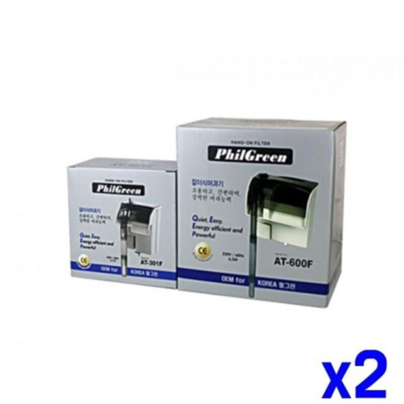 조용한 걸이식 여과기 3W x2개 수조청소용품 어항청소, 본 상품