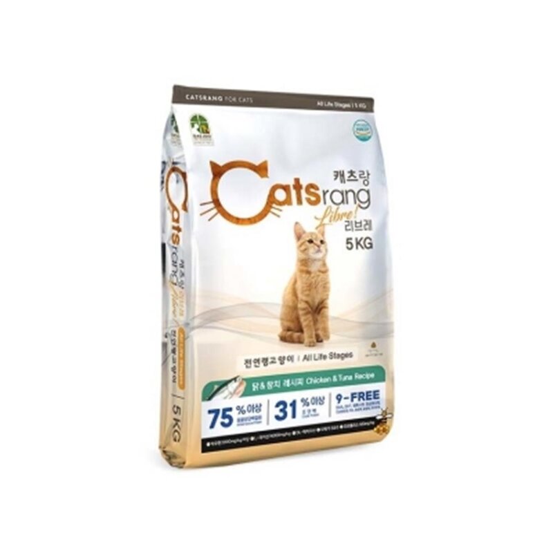 캐츠랑 전연령 리브레 5kg 고양이 건식사료 국민사료 동물성 단백질 75% 이상 참치 레