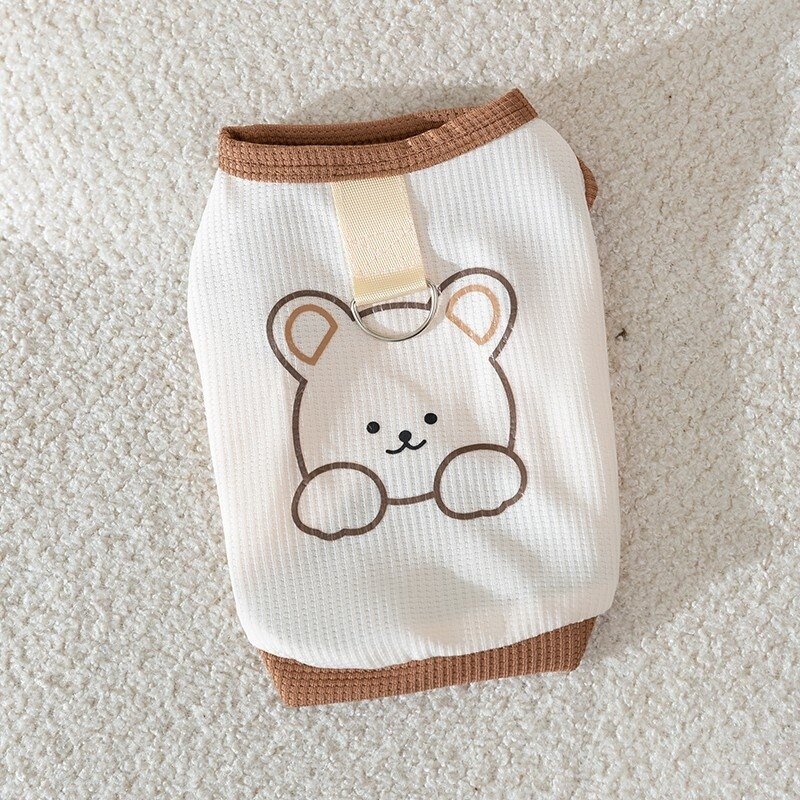 강아지 패딩 곰돌이 옷 조끼 겨울 방한 개옷 멍멍이옷 고양이 옷, XXL(권장 체중 15-20kg), 베이지 남성모델