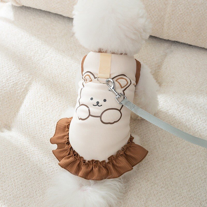 강아지 패딩 곰돌이 옷 조끼 겨울 방한 개옷 멍멍이옷 고양이 옷, XXL(권장 체중 15-20kg), 베이지 남성모델
