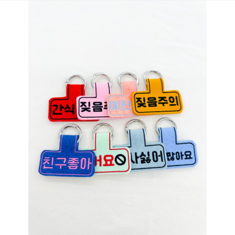 펫티켓 인식표 간식금지 강아지 네임택 매너산책 필수품, 스카이, 연두