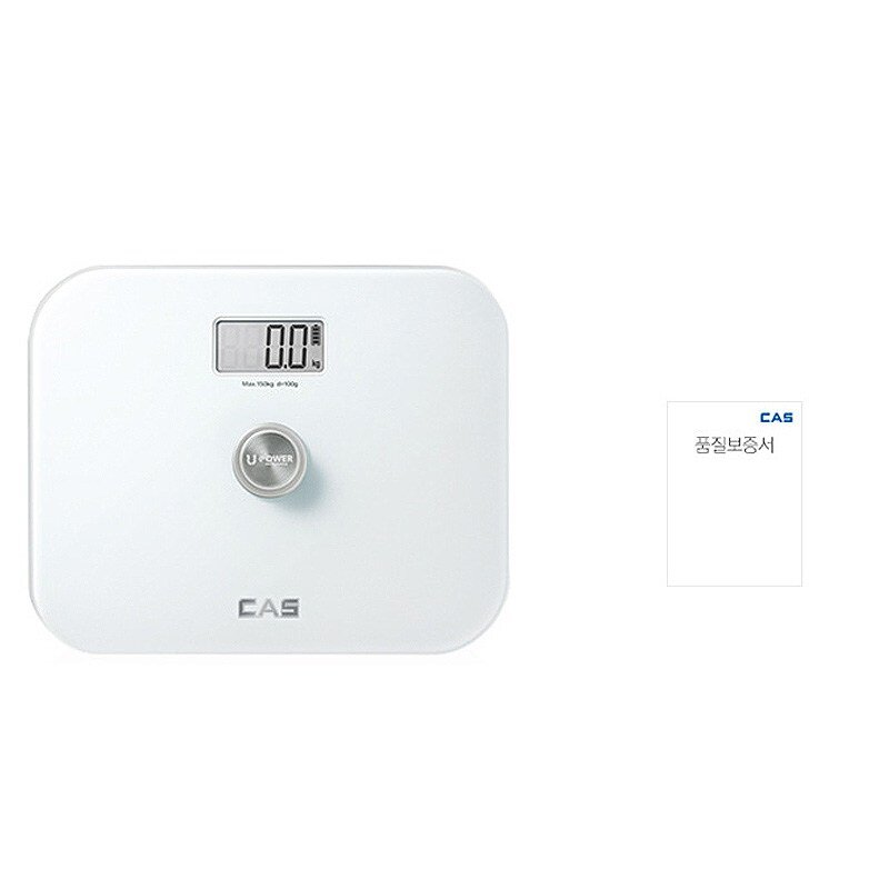 카스 무전원 디지털 체중계, HE-90, 퓨어 화이트, 1세트