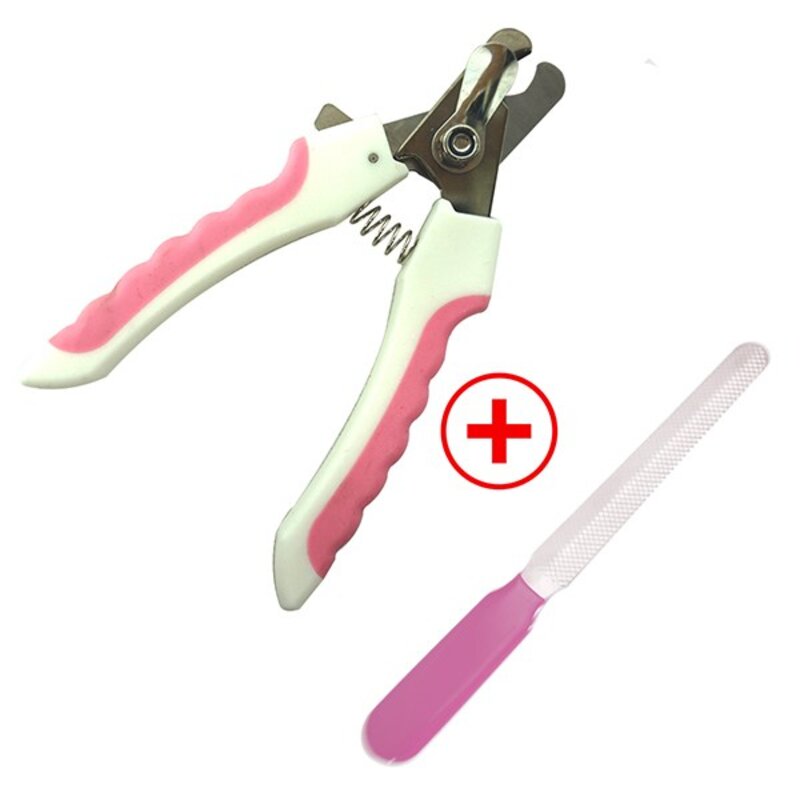 애견 발톱깍기 다듬기 세트 안전캡 발톱깍이, 애견발톱깍기+다듬기(레드), 1개