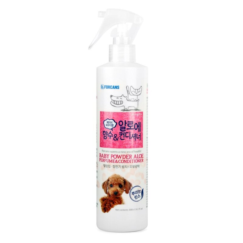 포비스 알로에 애견향수 & 컨디셔너 베이비 파우터 향, 300ml, 2개
