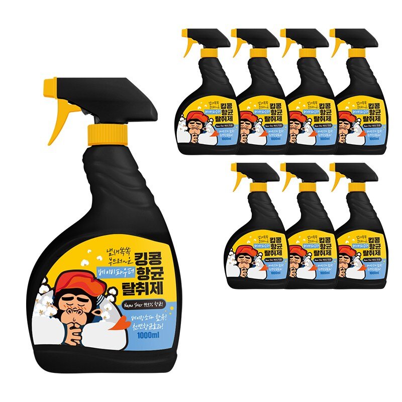 킹콩 반려견 향균 탈취제 베이비파우더향, 1L, 2개