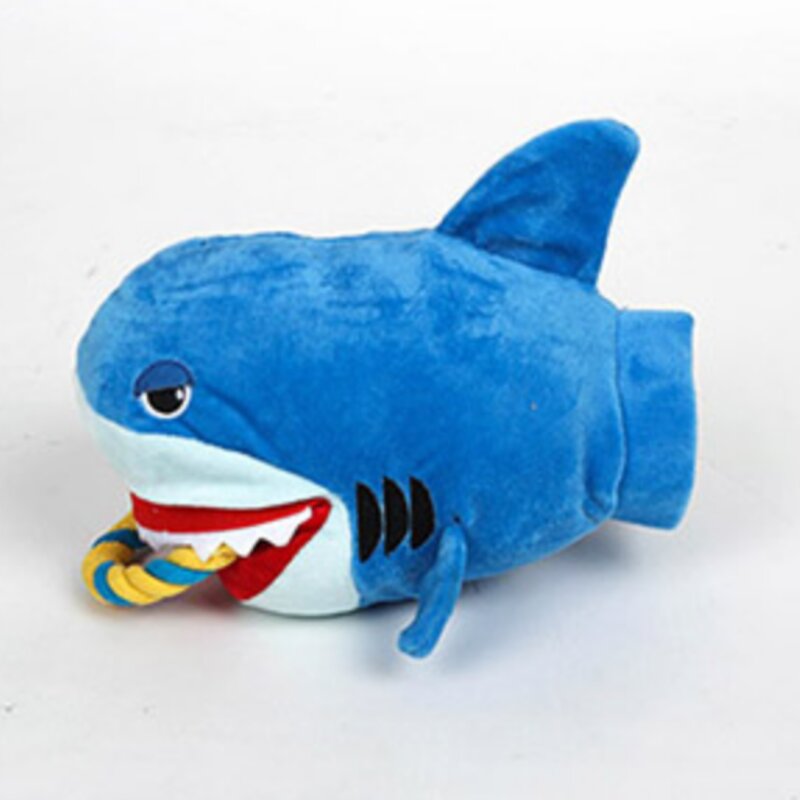 딩동펫 반려동물 터그 장난감 12cm x 24cm x 18cm, 상어, 1개