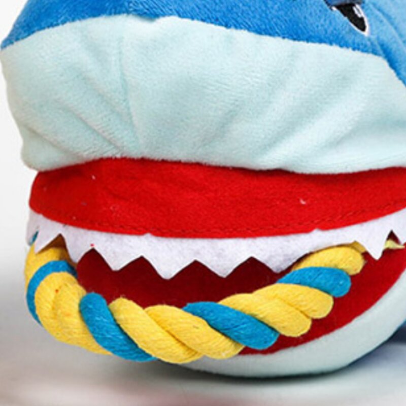 딩동펫 반려동물 터그 장난감 12cm x 24cm x 18cm, 상어, 1개