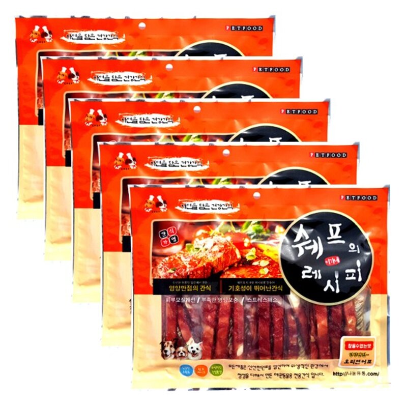 쉐프의레시피 반려견 젤리 꽈배기 300g, 닭고기, 10개