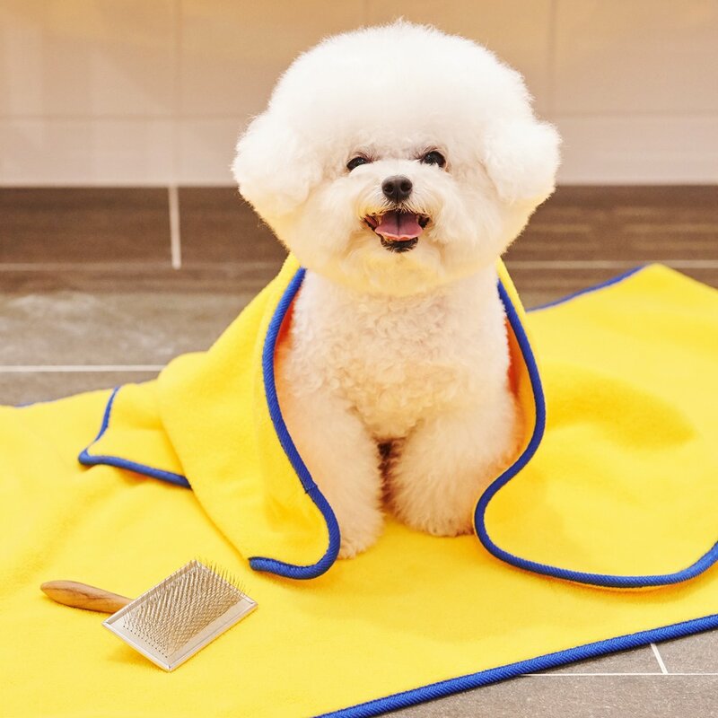 반려생각 조이타월 강아지 고양이 극세사 펫타올 수건, 그레이, 1개