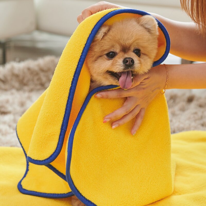 반려생각 조이타월 강아지 고양이 극세사 펫타올 수건, 그레이, 1개