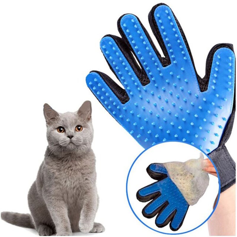 달빛마켓 애완 강아지 고양이 털관리장갑 매직글러브 브러쉬, 1개
