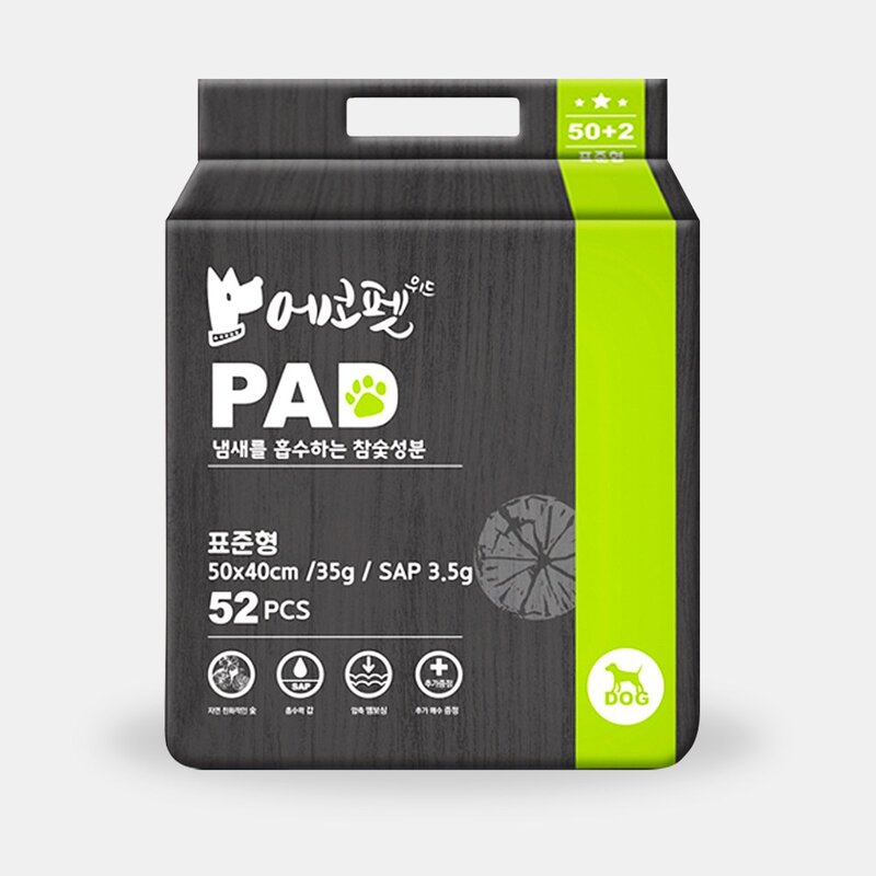 냄새잡는 참숯성분 차콜패드 강아지패드 배변판, 1개, 104개