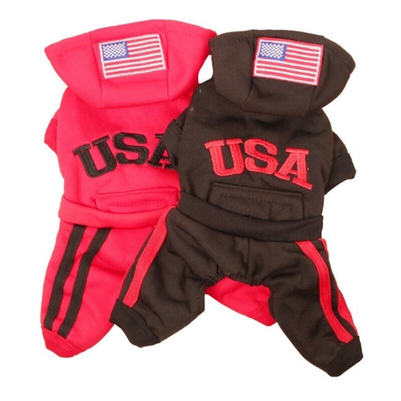 블럭마트 반려동물 USA 후드티, 블랙, 1개