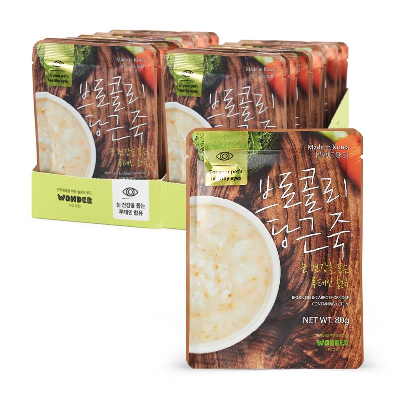 원더푸드 강아지 건강죽, 오리 단호박죽, 80g, 6개
