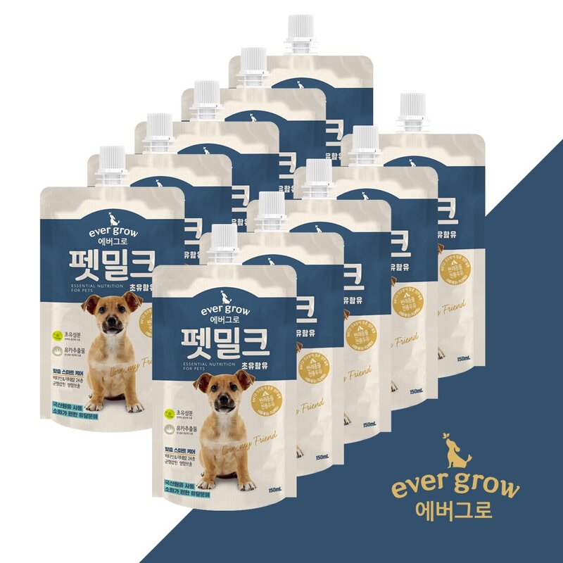 에버그로 펫밀크 150ml X 10개 눈관절 피부모발 홈사이즈, 눈+관절 150ml X 10개