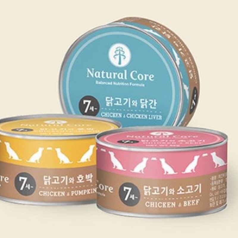 네츄럴코어 반려견 간식 치킨닭간캔 95g, 24개, 닭고기