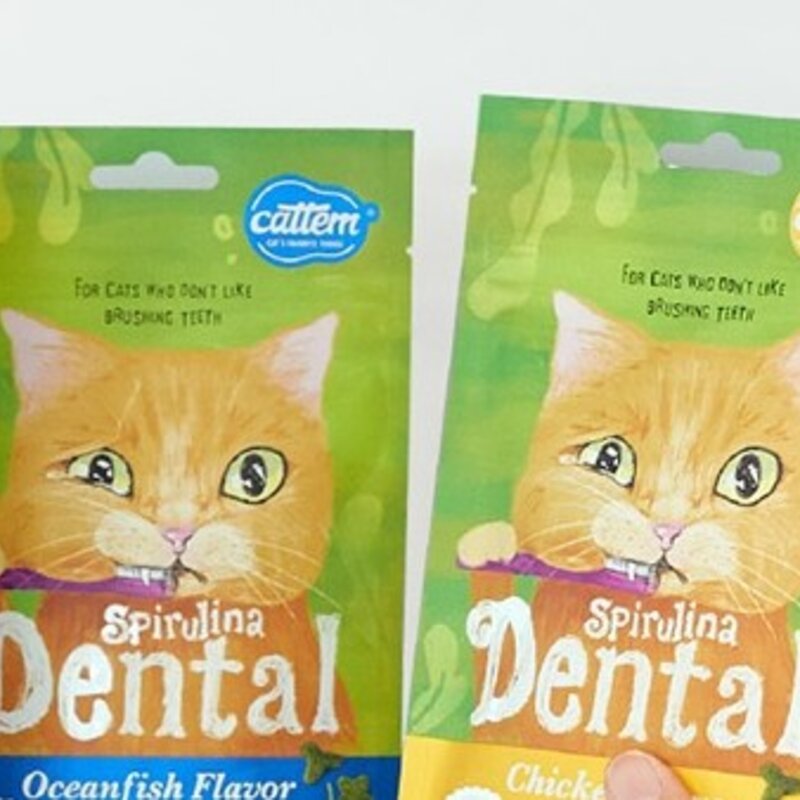 캣템 고양이 스피루리나 덴탈 간식 60g, 쉬림프, 10개