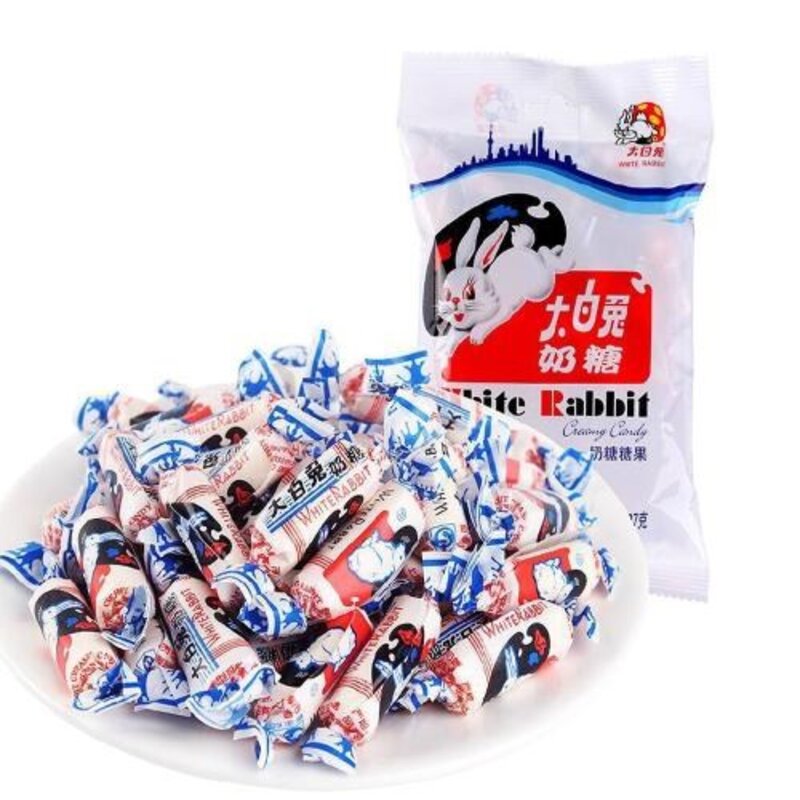 중국식품 토끼사탕 우유사탕 따바이투 사탕 화이트 캔디 중국사탕, 180g, 2개