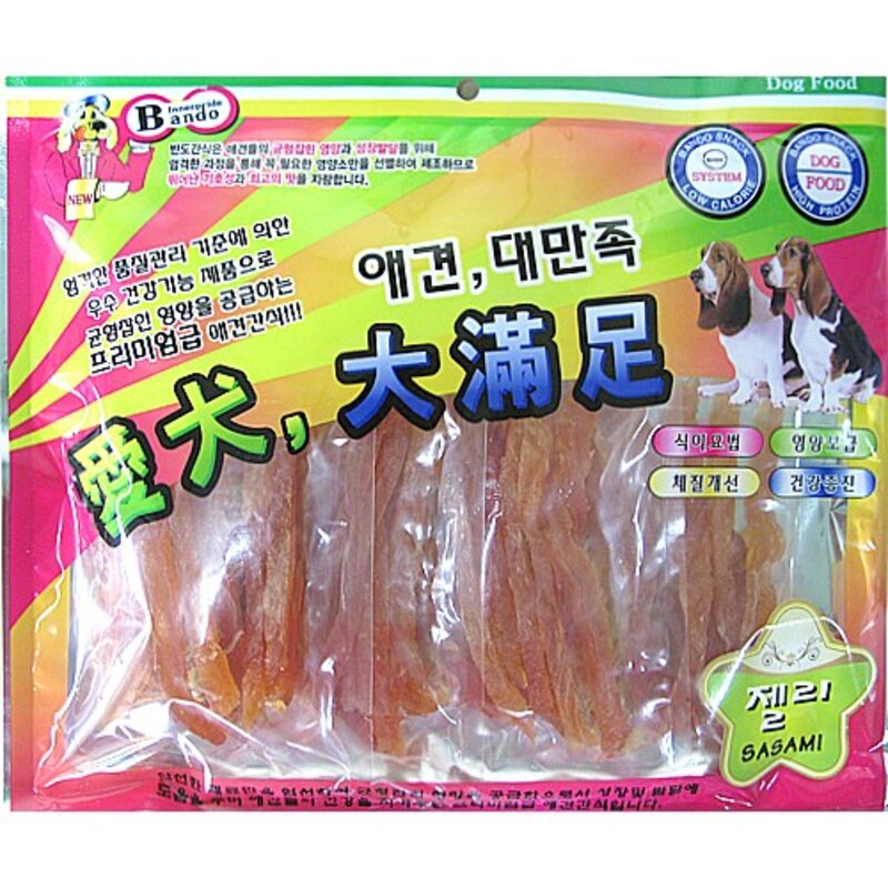 오래먹을수있는 애견간식 젤리사사미 2개 육포사사미