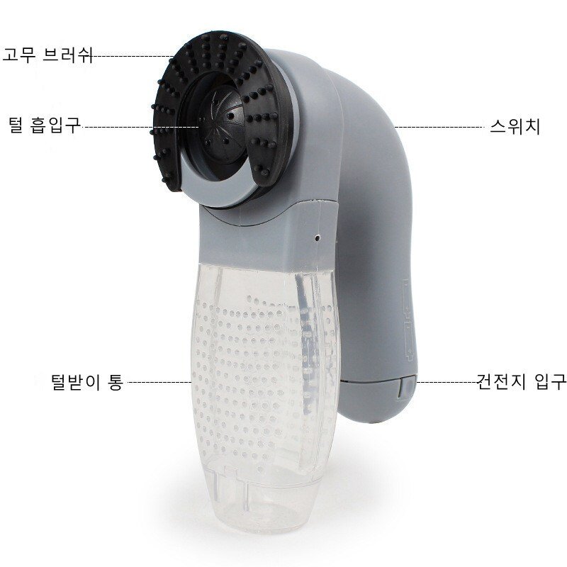 Aiiyya 전동 동물털 청소기 안마기 강아지 털 청소기 마사지기 2in1, 정소기, 1개