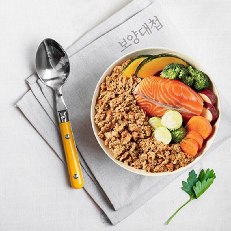 보양대첩 상온화식 하모니 연어와 브로콜리 400g 전연령 강아지, 연어, 50g, 1팩