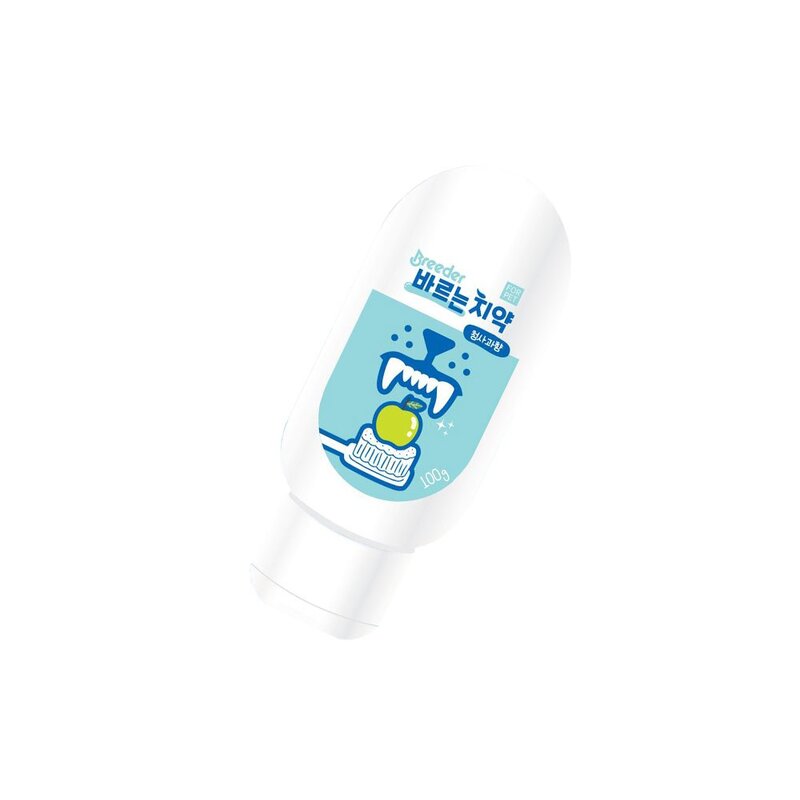 브리더 바르는 치약 100g 강아지 구강 관리용품, 색상:청사과향
