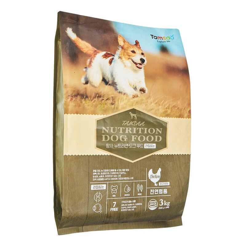 탐사 프리미엄 뉴트리션 도그 푸드 강아지 사료, 치킨, 1개, 3kg