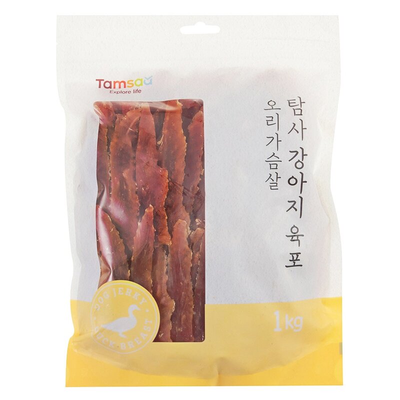 탐사 강아지 육포 오리가슴살 1kg, 1개