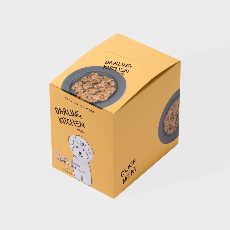 달링키친 강아지 화식 사료, 오리, 8개, 100g